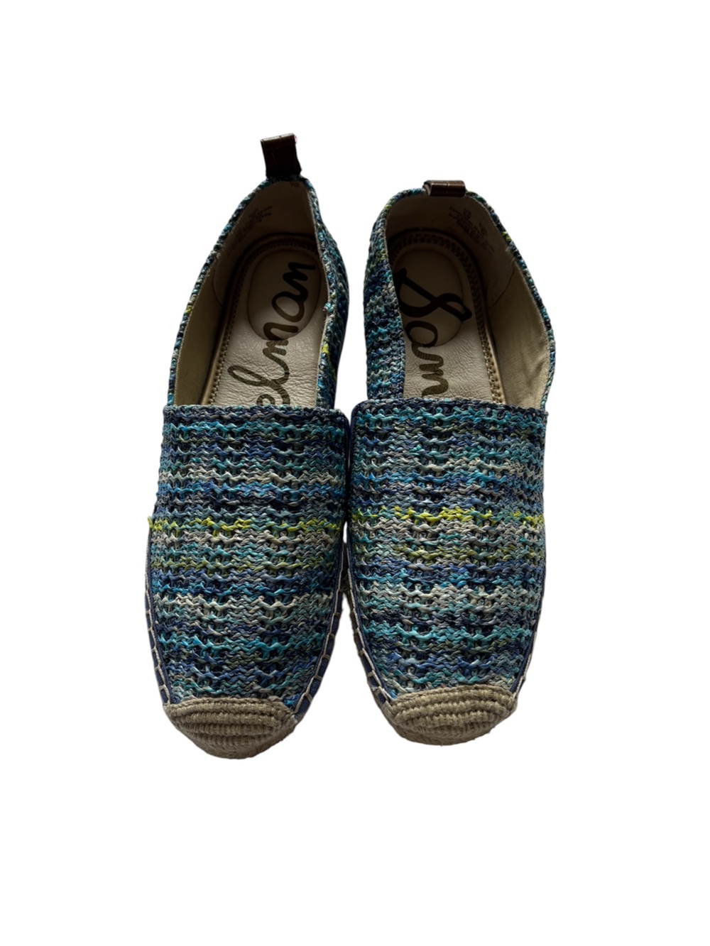Sam Edelman Blue-Green Knit Slip-On Loafers